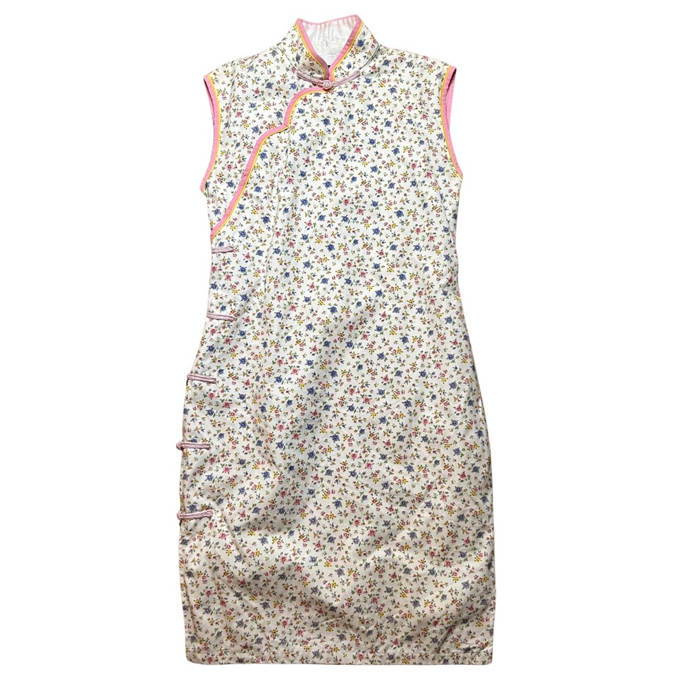 Floral Sleeveless Art of Cheongsam Dress